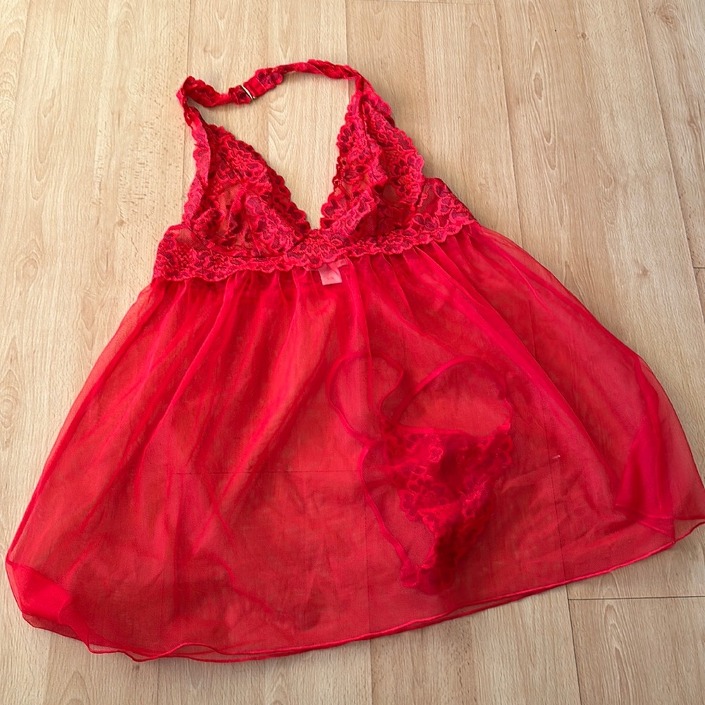 Victoria’s Secret red babydoll set medium